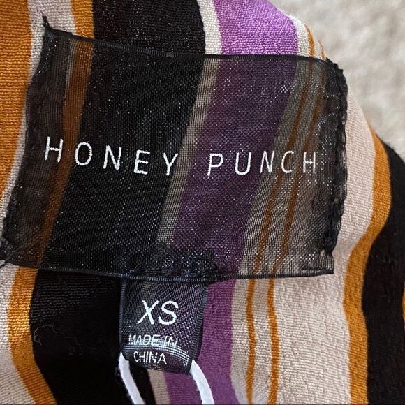 Honey Punch Striped Halter Top XS - Picture 2 of 6